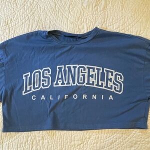 SHEIN Blue Casual Crop Top